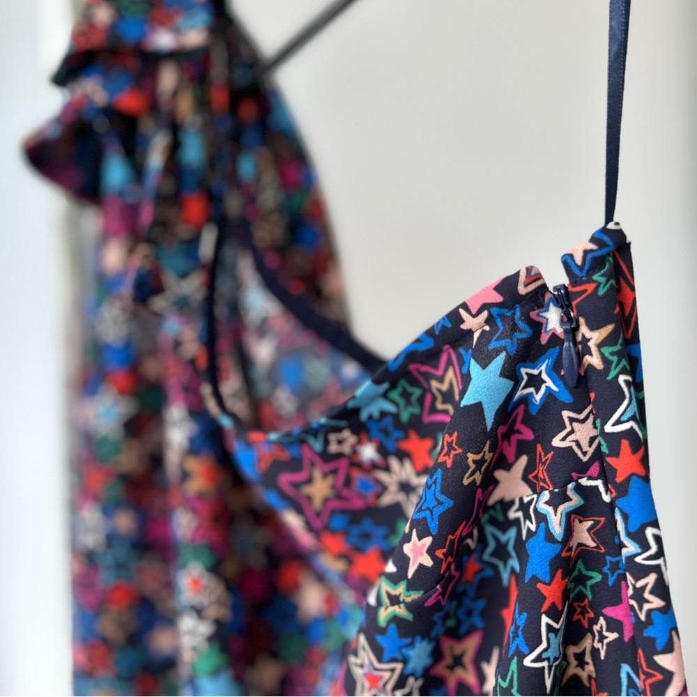 J. Crew One Shoulder Star Print Top